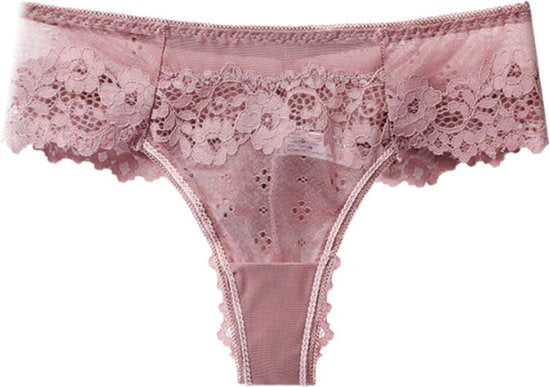 Dames String Nude - Sexy Ontwerp met Kant - Brazilian - Dames Lingerie / Ondergoed - Maat M