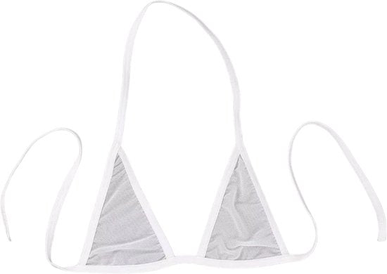 Sexy Dames Lingerieset – Wit - Mini Lingerie Set – Tweedelige Lingerie Set - Halter Bralette Zonder Beugel - Micro String - Met Verstelbare Bandjes - Ondergoed Voor Vrouwen - Maat S