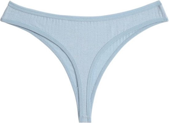 Comfortabele Dames String - Mintgroen - Katoen - Vrouwen Lingerie / Ondergoed  - Maat M