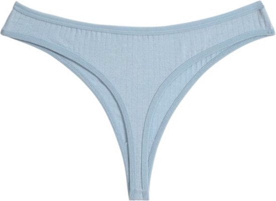 Comfortabele Dames String - Mintgroen - Katoen - Vrouwen Lingerie / Ondergoed - Maat S