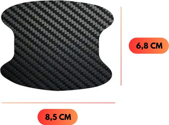Deurgreep Sticker Carbon - 4 Stuks - Anti Krassen - Zelfklevend - Handgreep Autosticker Universeel - Exterieur Styling Deur - Auto Accessoires Stickers