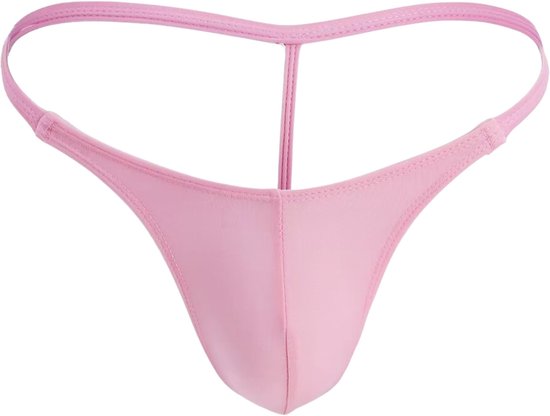Sexy Heren G-String – Verleidelijke String Slip voor Mannen – One Size – Roze – Ultra Comfortabel Ondergoed met Bikini Design