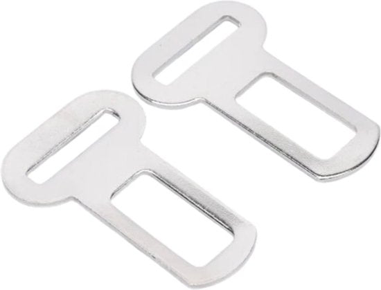 Set van 2 Gordel Piep Alarm Stoppers - Metaal - Piep Stopper - Waarschuwing Stopper - Gordel Clip - Autogordel Piep - Auto Accessoires