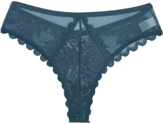 Sexy Brazilian Dames String - Kant - Groen - Dames Lingerie / Ondergoed - Maat XL