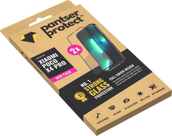 [EOL] DUO-PACK - 2x Pantser Protect™ Glass Screenprotector Geschikt voor Xiaomi Poco X4 Pro - Case Friendly - Premium Pantserglas - Glazen Screen Protector
