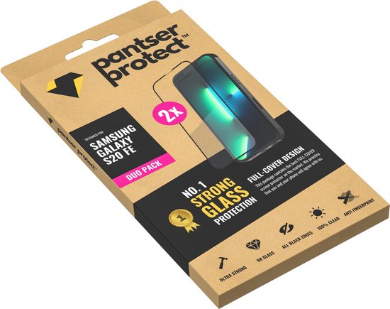 DUO-PACK - 2x Pantser Protect™ Glass Screenprotector Geschikt voor Samsung Galaxy S20 FE - Case Friendly - Premium Pantserglas - Glazen Screen Protector