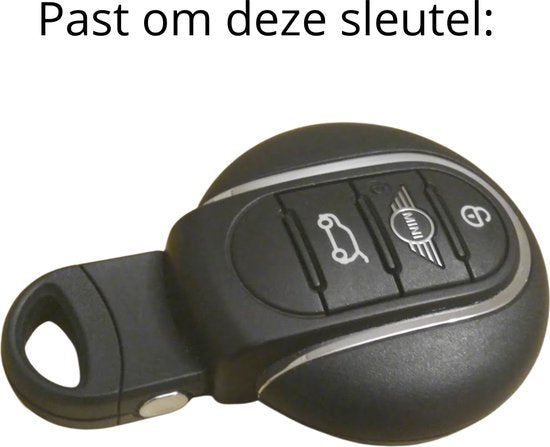 Zachte TPU Sleutelcover - Sleutelhoesje Geschikt voor Mini Cooper / Cooper S / Clubman / Countryman - Wit Metallic - Sleutel Hoesje Cover - Auto Accessoires