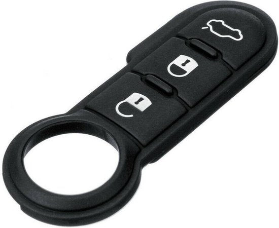 Fiat Autosleutel Rubberen Knoppen Vervanging - Reparatie Knoppen voor Fiat 500 / Panda / Punto / Brava / Abarth / Lancia / Citroën / Peugeot / Iveco - 3 Knoppen