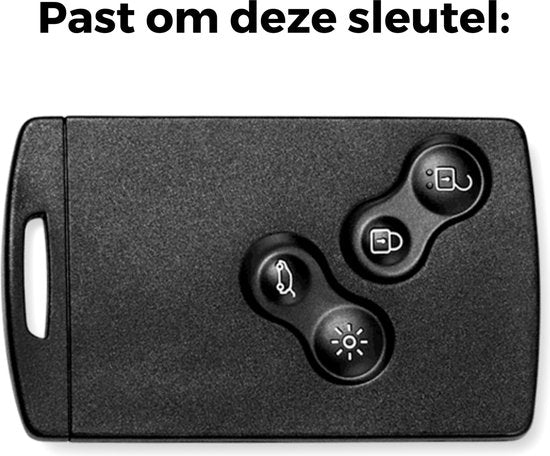Zachte Carbon Sleutelcover met Knoppen - Sleutelhoesje Geschikt voor Renault Clio / Megane / Scenic / Captur / Laguna / Zoë / Koleos / Logan / Duster / Sandero - Siliconen Materiaal - Sleutel Hoesje Cover - Auto Accessoires