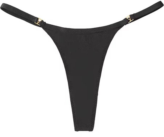 Set van 4 - Sexy Dames Strings - Groenblauw, Groen, Blauw en Zwart - G-String - Comfortabel Ondergoed - Lingerie Voor Vrouwen - Onderbroek / String / Slip - Maat XL