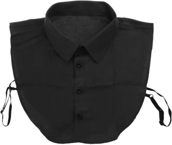 Losse Blouse Kraag Dames - 2 Stuks - Wit & Zwart - Fake Kraagje Onder Trui of Jurk - Afneembare Opstaande Kraag - Overhemd Blouse Kraag - Accessoire Kleding - One Size