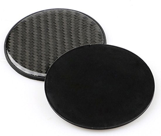 Premium Bekerhouder Inlegger - Carbon -Geschikt voor alle automerken/ universeel - Carbon Bekerhouder Onderzetter - Auto Accessoires