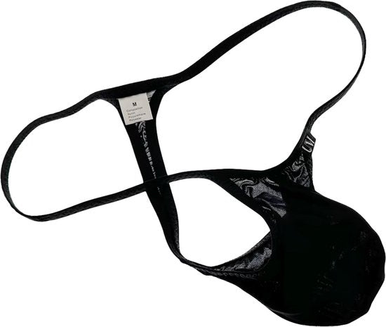 Heren String Zwart - Dunne T String - Sexy Design - Mannen Onderbroek - Lingerie Voor Mannen - Ondergoed Maat L