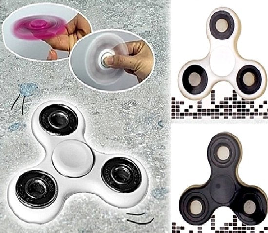 Fidget Spinner Wit  - Langdurige spin - Stressverlichter voor Kinderen & Volwassenen - Anti Stress Speelgoed - Hand Spinner - Concentratie Speelgoed - Compact Formaat - Kunststof