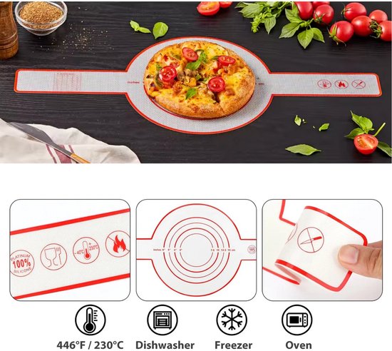 Herbruikbare Siliconen Broodband - Hittebestendige Bakmat - Set van 2 - Keukengereedschap - Lange Handgrepen -