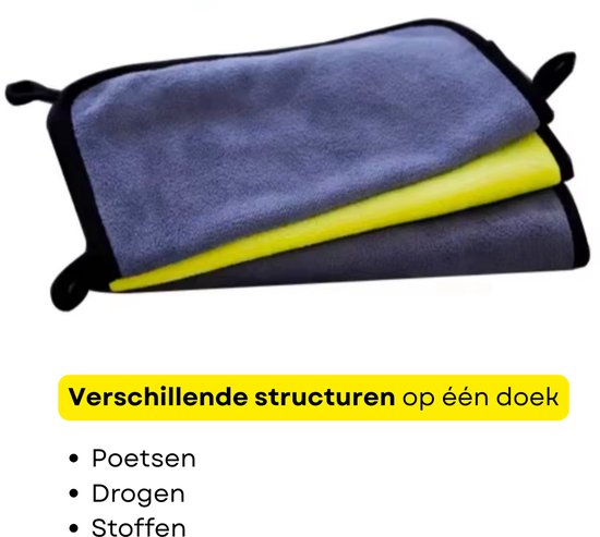 10-Pack - XXL Auto Droogdoek 60 Centimeter - 10 Grote Auto Reinigingsdoeken - Voor Poetsen en Drogen - Interieur en Exterieur - Professionele Microfiber Doeken voor Detailing - Microvezel Doeken 60 x 30 cm