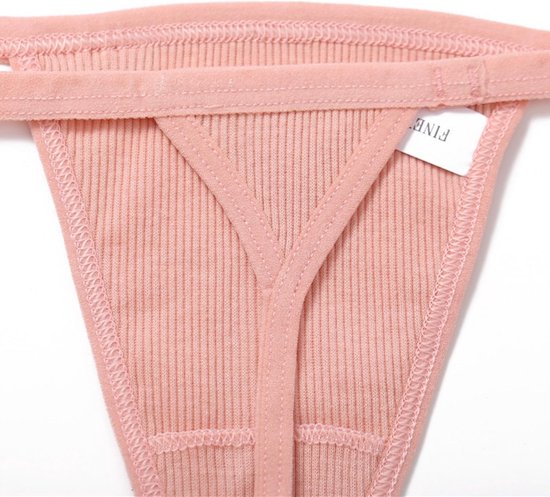 Luxe Dames String - 3 Pack Rood, Zwart & Wit - Dames Lingerie / Ondergoed Set - Maat L