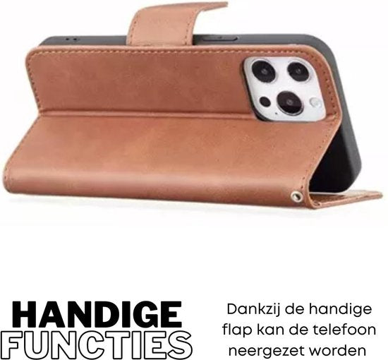 [EOL] Hoesje Bruin - Geschikt voor OPPO Reno 7 4G - Portemonnee Book Case - Boekje Met Kaarthouder / Pasjeshouder en Magneetsluiting - Booklet Beschermhoes Kunstleer