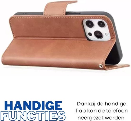 [EOL] Hoesje Bruin - Geschikt voor OPPO A16 / A16S / A54S  - Portemonnee Book Case - Boekje Met Kaarthouder / Pasjeshouder en Magneetsluiting - Booklet Beschermhoes Kunstleer