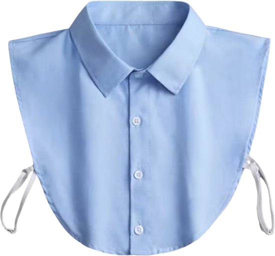 Losse Blouse Kraag Dames - 3 Stuks - Wit, Blauw en Roze - Fake Kraagje Onder Trui of Jurk - Afneembare Opstaande Kraag - Overhemd Blouse Kraag - Accessoire Kleding - One Size