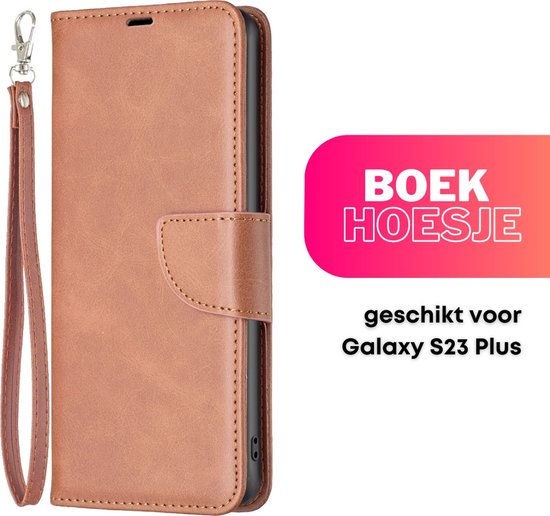 Hoesje Bruin - Geschikt voor Samsung Galaxy S23 S23+ / S23 Plus - Portemonnee Book Case - Boekje Met Kaarthouder / Pasjeshouder en Magneetsluiting - Booklet - Wallet Beschermhoes - Telefoonhoesje