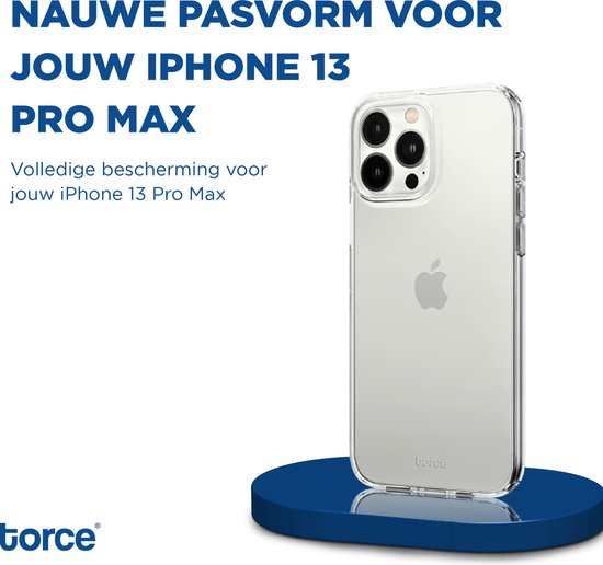TORCE® iPhone 13 Pro Max Hoesje - Case Transparant + Glass Screenprotector