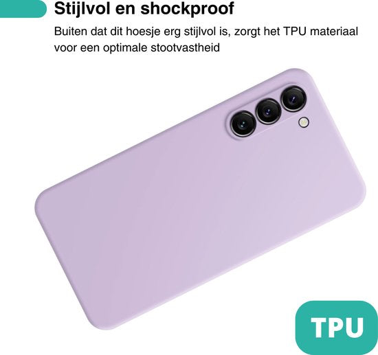 Hoesje Paars - Geschikt voor Samsung Galaxy S23 - Stevige Shockproof Case - TPU Cover met Siliconen Touch - Backcover Telefoonhoesje