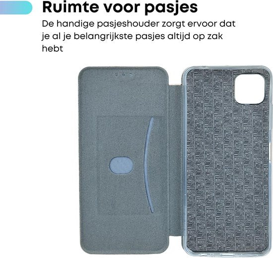 Wallet Hoesje Goud - Geschikt voor Samsung Galaxy A22 5G - Portemonnee Book Case - Boekje met Kaarthouder / Pasjeshouder en Magneetsluiting - Booklet Beschermhoes
