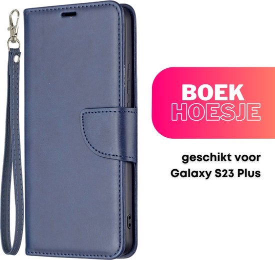 Hoesje Blauw - Geschikt voor Samsung Galaxy S23 S23+ / S23 Plus - Portemonnee Book Case - Boekje Met Kaarthouder / Pasjeshouder en Magneetsluiting - Booklet - Wallet Beschermhoes - Telefoonhoesje