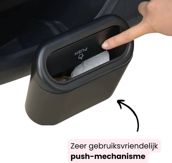 Compacte Auto Prullenbak Autodeur - Mini Vuilnisbakje - Set met 3 Rollen Zakjes - Auto Accessoire voor in de Deur - Praktische Auto Organizer - Roze