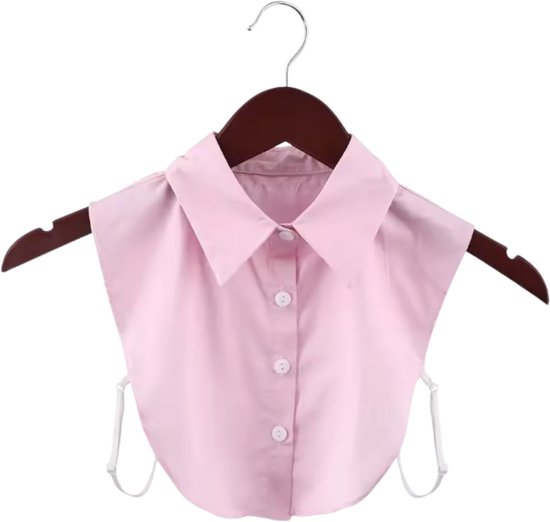 Losse Blouse Kraag Dames - 3 Stuks - Wit, Blauw en Roze - Fake Kraagje Onder Trui of Jurk - Afneembare Opstaande Kraag - Overhemd Blouse Kraag - Accessoire Kleding - One Size