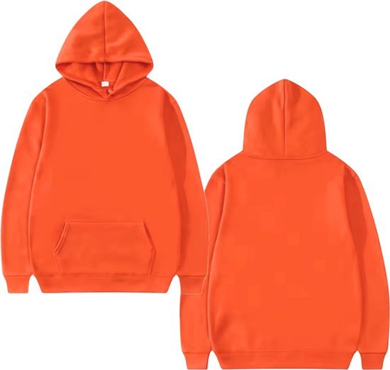 Oranje Hoodie - Unisex Heren / Dames Trui - Oranje Koningsdag Sweater met Capuchon - Normal Fit - Maat XL