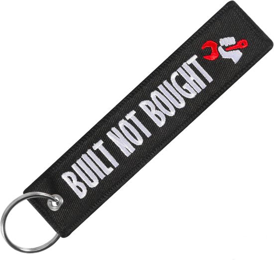 Auto Sleutelhanger - Built Not Bought - universeel/alle automerken - Keychain - Grappige Sleutel Hanger Cadeau - Auto Accessoires