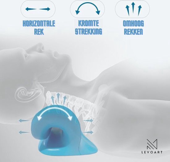 Nekstretcher- Zwart- Nekkussen- Acupunctuur- Nek massage- Soepel Kussen- Postuur Corrector- Nek stretcher- Nek Releaser
