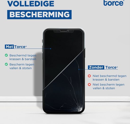 TORCE® iPhone 13 Pro Max Hoesje - Case Transparant + Glass Screenprotector