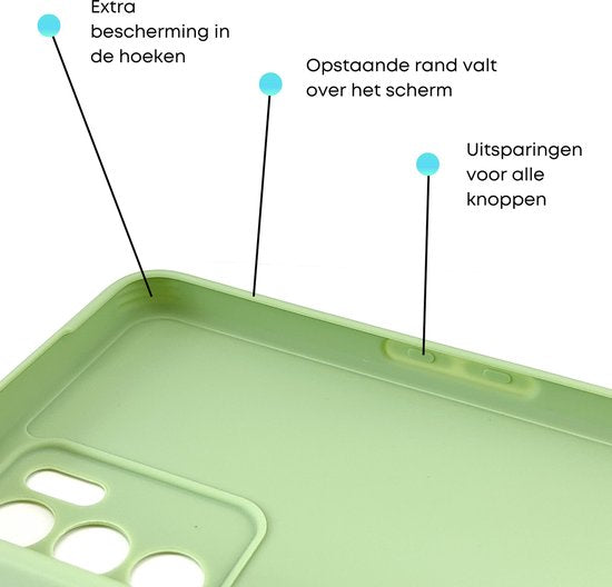 5 Pack - Hoesje Geschikt voor OPPO Reno 8 - 5x Siliconen Shock Proof Case - OPPO Reno8 - Stevige TPU Cover - Multipack met Groen, Zwart, Blauw, Roze en Paars
