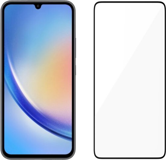 Pantser Protect™ Glass Screenprotector Geschikt voor Samsung Galaxy A34 5G - Case Friendly - Premium Pantserglas - Glazen Screen Protector