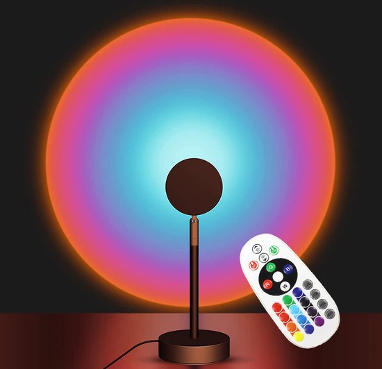 Sunset lamp  - 16 kleuren - Projector lamp - Afstandsbediening - Sfeer verlichting - Summervibes - licht projector