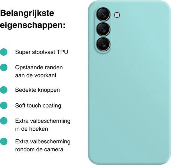 Hoesje Geschikt voor Samsung Galaxy S23+ / S23 Plus - Lichtblauw - Stevige Shockproof Case - TPU Cover met Siliconen Touch - Backcover Telefoonhoesje