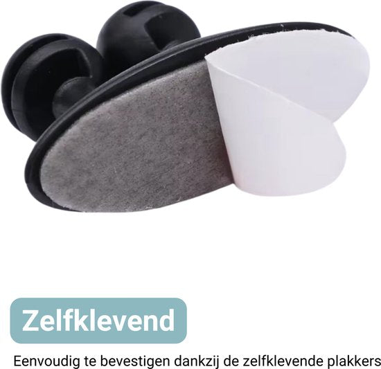 Kabel Organizer Auto - 2 Stuks - Kabelklem Voor Kabels in Dashboard - Kabelhouder Kabelbinder - Voor Opladers, Snoeren, Kabels en Draden - Clip