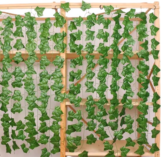 5x Realistische Klimop Slinger - Oosterse Wingerd - Kunst Klimop Groen - 5 x 235 CM - Klimop Nep Planten Kunst Planten - Bloemenslinger voor Binnen en Buiten