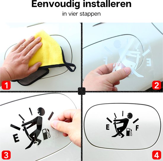 Autosticker - Grappig Poppetje Tank - Auto Sticker Zwart - Hoogwaardig Vinyl - Autostickers Wrap Folie - Geschikt voor Alle Automerken / Universeel