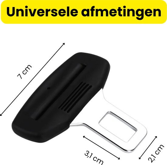 2x Gordel Gesp - Hoge Kwaliteit - Alarm Piep Stoppers Set - Stevig Metaal en Kunststof - Waarschuwing Stopper - Gordelclip - Autogordel Uiteinde - Auto Accessoires