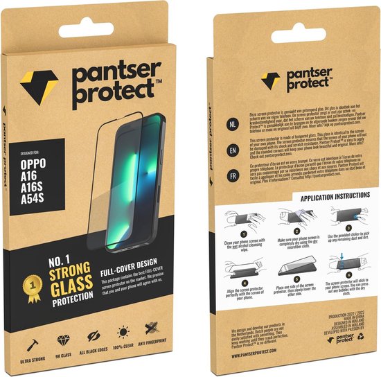[EOL] Pantser Protect™ Glass Screenprotector Geschikt voor OPPO A16 / A16S / A54S - Case Friendly - Premium Pantserglas - Glazen Screen Protector