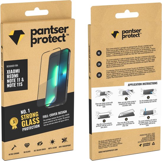 [EOL] Pantser Protect™ Glass Screenprotector Geschikt voor Xiaomi Redmi Note 11 / Note 11S - Case Friendly - Premium Pantserglas - Glazen Screen Protector