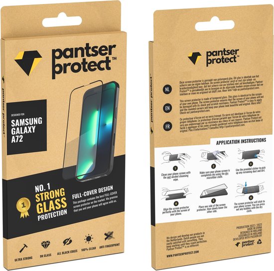 [EOL] Pantser Protect™ Glass Screenprotector Geschikt voor Samsung Galaxy A72 - Case Friendly - Premium Pantserglas - Glazen Screen Protector