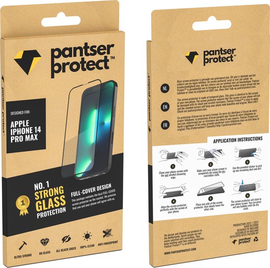 Pantser Protect™ Glass Screenprotector Geschikt voor iPhone 14 Pro Max - Case Friendly - Premium Pantserglas - Glazen Screen Protector
