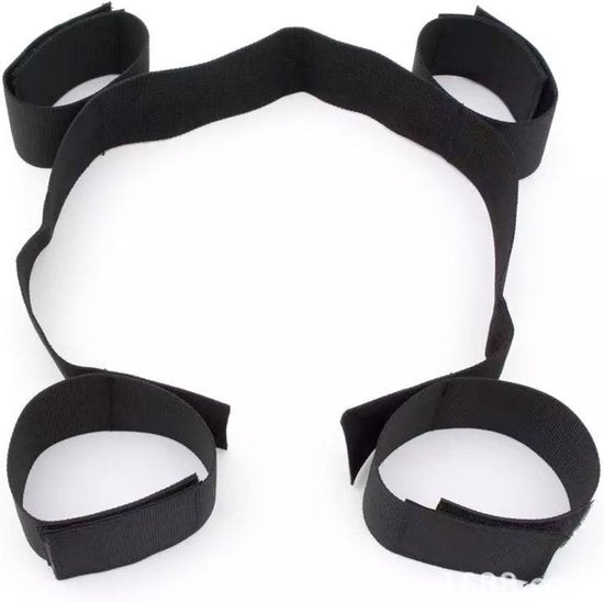 BDSM Bondage Been- en Handboeien - Zwart Harnas - Sexy Lingerie - Stevige Sex Toy - Handboeien - Verstelbaar - Dames / Heren Lingerie - One Size