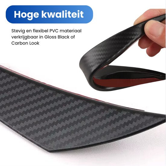 Universele Voorbumper Spoiler Set - 6 Stuks - Zwart - Spoiler Vinnen - Autospoiler - Bumper Strips Lip - Frontsplitter - Canards - Tuning Auto Accessoires