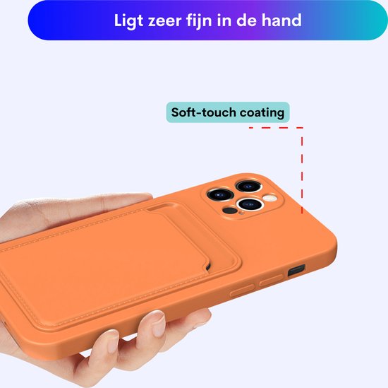 Set van 2 - Stevig TPU Hoesje - Geschikt voor Apple iPhone 15 Pro  - Met Kaarthouder - Donkergroen & Donkerblauw - Shockproof Case met Pasjeshouder - TPU Hoes Met Vakje Voor Pasje - Card Case Back Cover